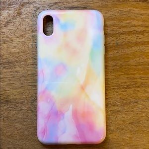 Pastel tie dye iPhone XS Max case